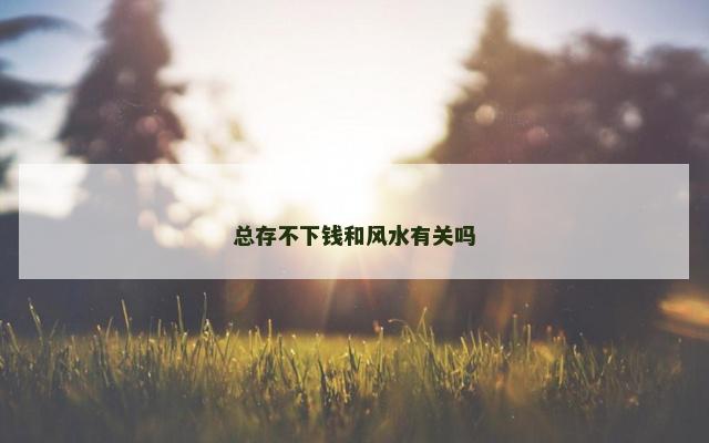 总存不下钱和风水有关吗