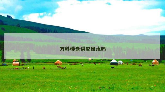 万科楼盘讲究风水吗