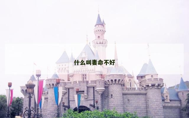 什么叫妻命不好