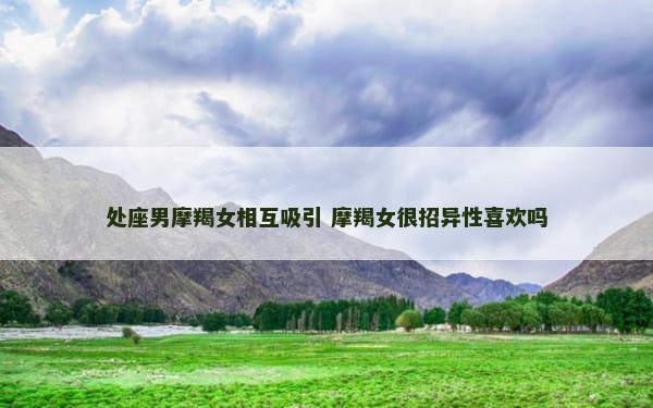 处座男摩羯女相互吸引 摩羯女很招异性喜欢吗