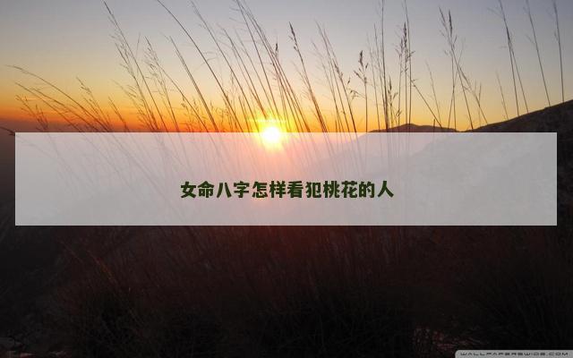 女命八字怎样看犯桃花的人