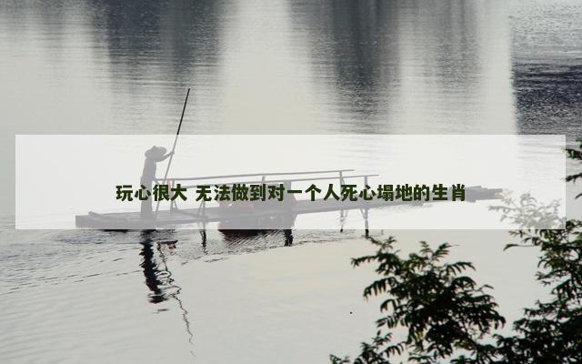玩心很大 无法做到对一个人死心塌地的生肖