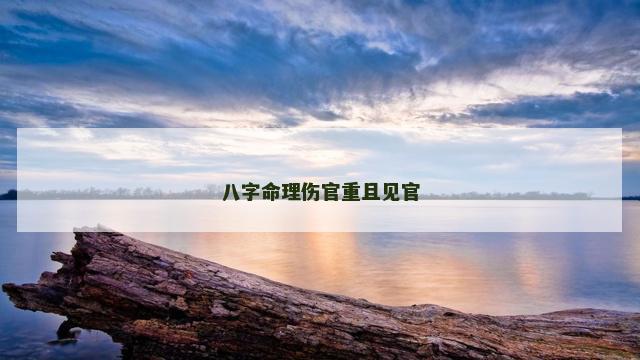八字命理伤官重且见官