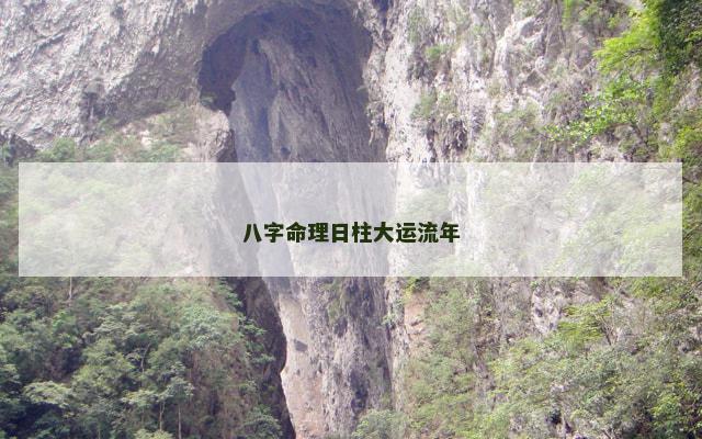 八字命理日柱大运流年