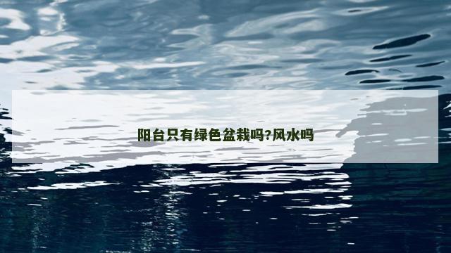 阳台只有绿色盆栽吗?风水吗
