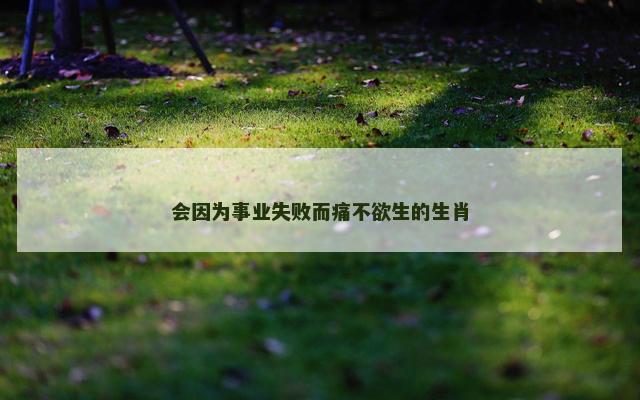 会因为事业失败而痛不欲生的生肖