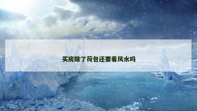 买房除了荷包还要看风水吗