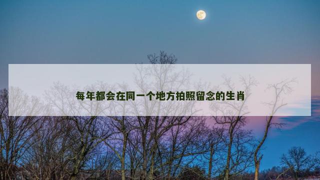 每年都会在同一个地方拍照留念的生肖