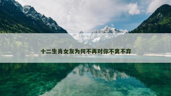 十二生肖女友为何不再对你不离不弃