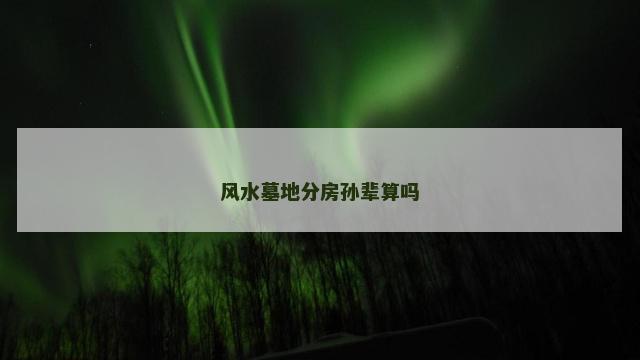 风水墓地分房孙辈算吗