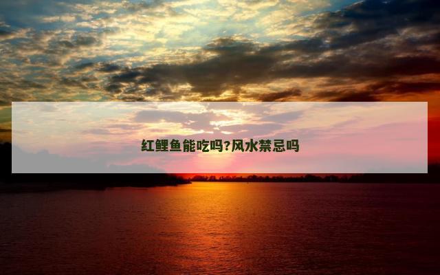 红鲤鱼能吃吗?风水禁忌吗
