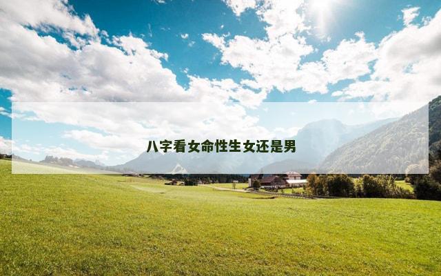 八字看女命性生女还是男