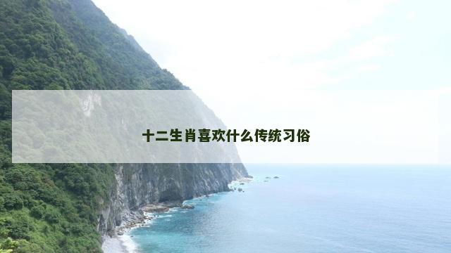 十二生肖喜欢什么传统习俗