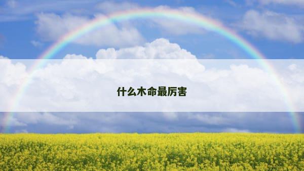 什么木命最厉害