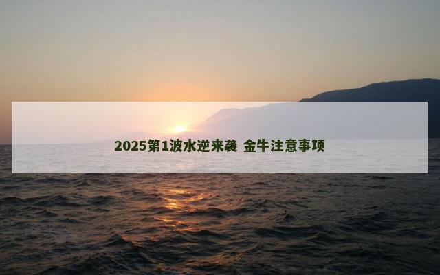 2025第1波水逆来袭 金牛注意事项