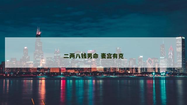二两八钱男命 妻宫有克