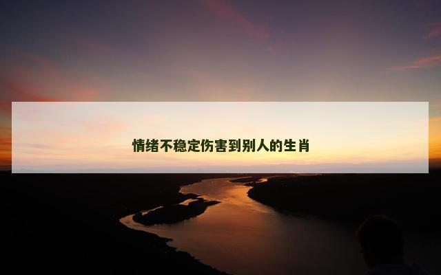 情绪不稳定伤害到别人的生肖