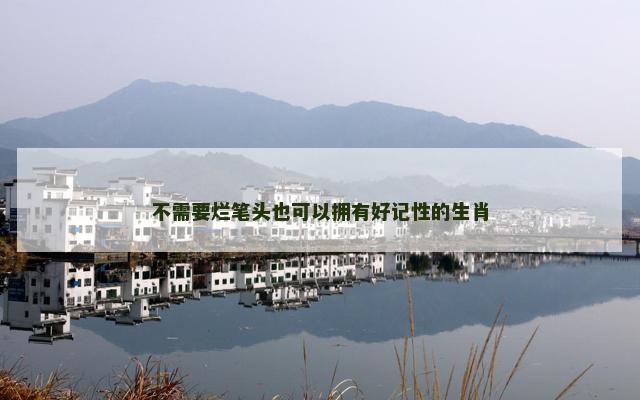 不需要烂笔头也可以拥有好记性的生肖