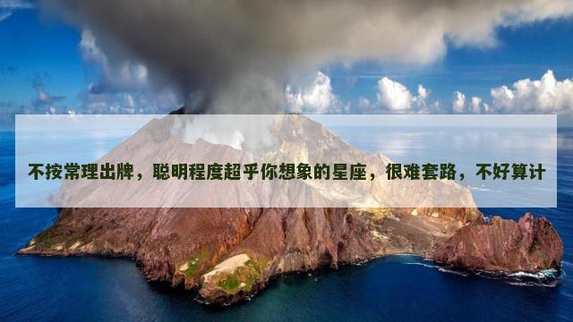 不按常理出牌，聪明程度超乎你想象的星座，很难套路，不好算计