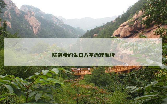 陈冠希的生日八字命理解析