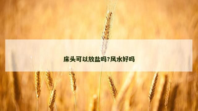 床头可以放盐吗?风水好吗