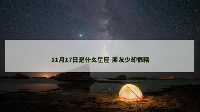 11月17日是什么星座 朋友少却很精