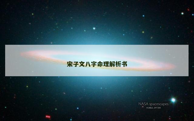 宋子文八字命理解析书