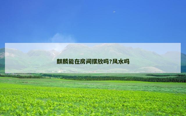 麒麟能在房间摆放吗?风水吗