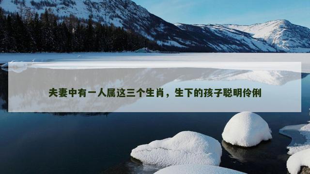 夫妻中有一人属这三个生肖，生下的孩子聪明伶俐