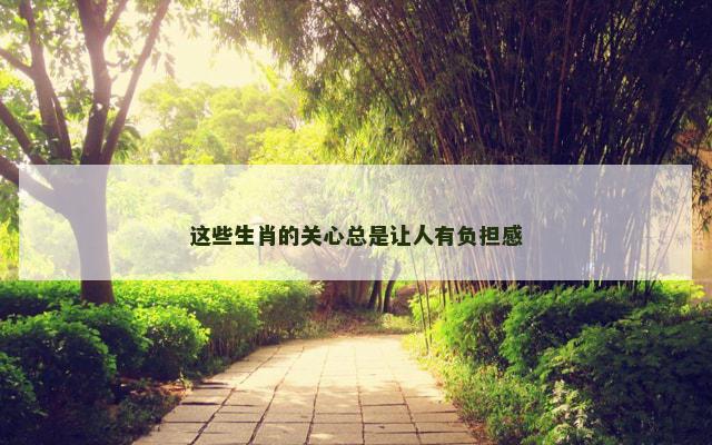 这些生肖的关心总是让人有负担感