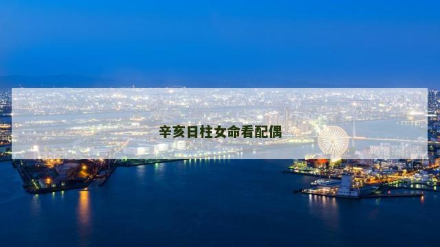 辛亥日柱女命看配偶