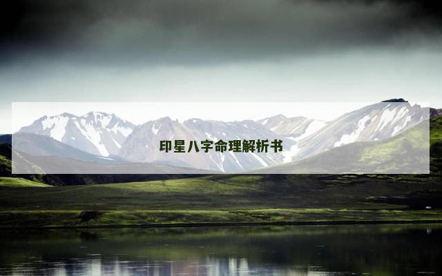 印星八字命理解析书