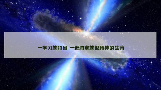 一学习就犯困 一逛淘宝就很精神的生肖