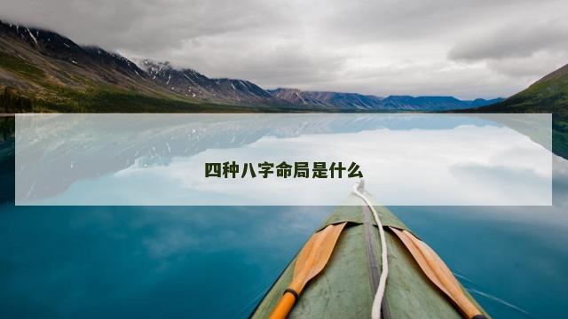 四种八字命局是什么