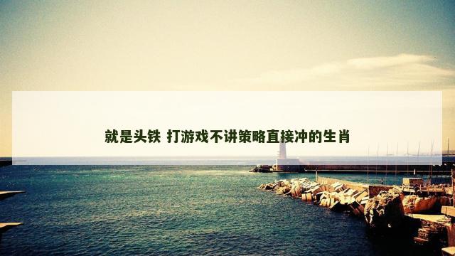 就是头铁 打游戏不讲策略直接冲的生肖