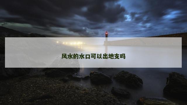 风水的水口可以出地支吗