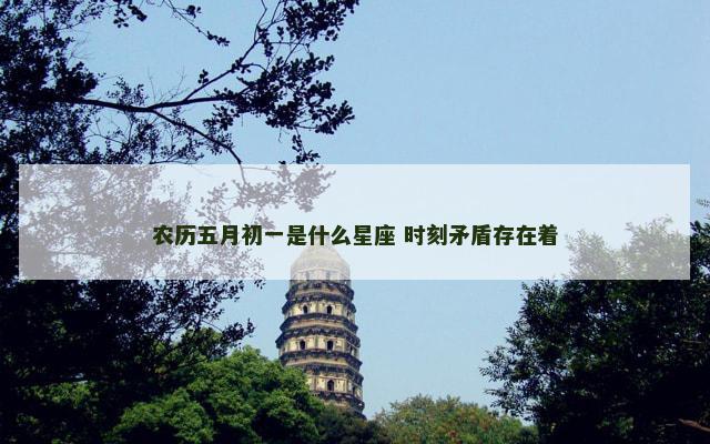 农历五月初一是什么星座 时刻矛盾存在着