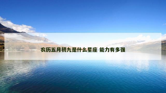 农历五月初九是什么星座 能力有多强