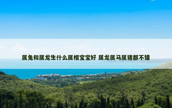 属兔和属龙生什么属相宝宝好 属龙属马属猪都不错