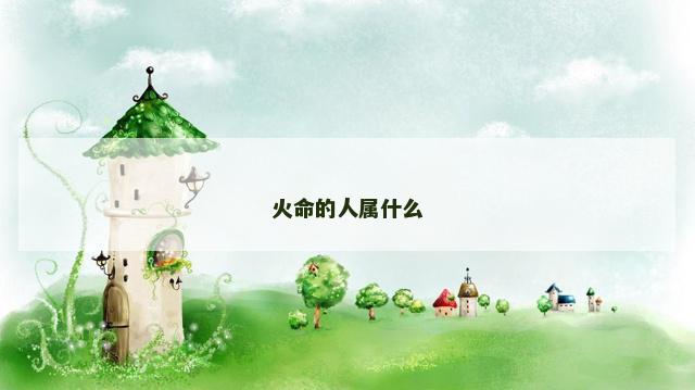 火命的人属什么