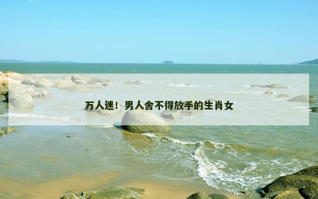 万人迷！男人舍不得放手的生肖女