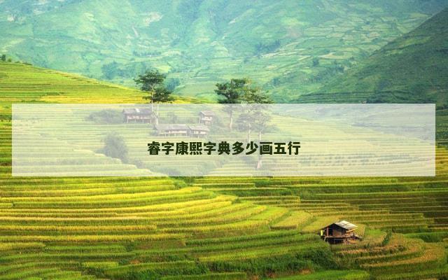 睿字康熙字典多少画五行
