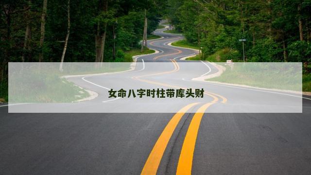 女命八字时柱带库头财