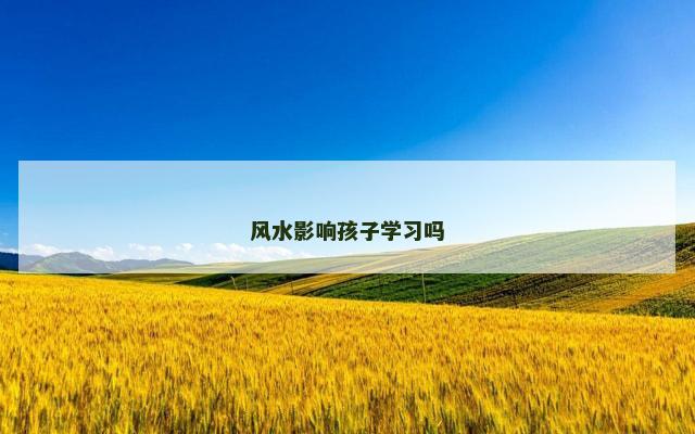 风水影响孩子学习吗