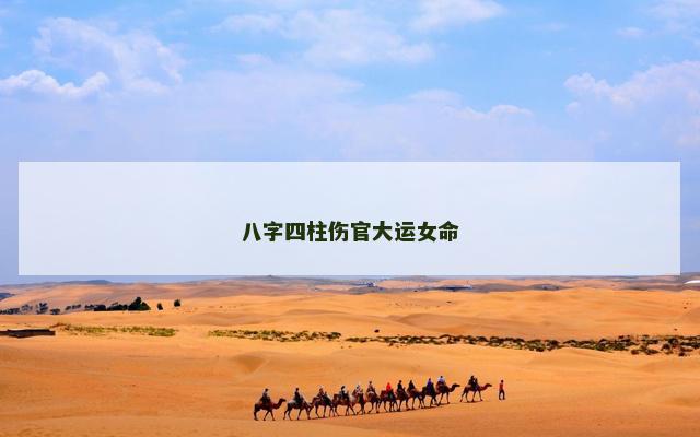 八字四柱伤官大运女命