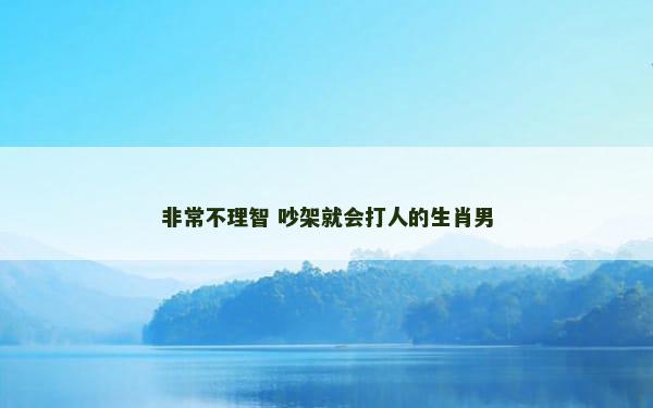 非常不理智 吵架就会打人的生肖男