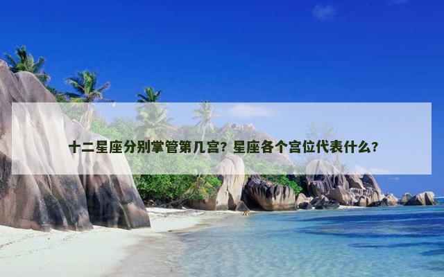 十二星座分别掌管第几宫? 星座各个宫位代表什么?