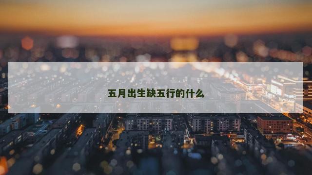 五月出生缺五行的什么