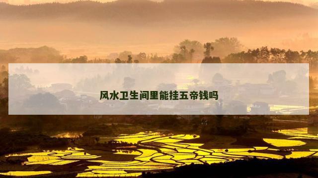 风水卫生间里能挂五帝钱吗