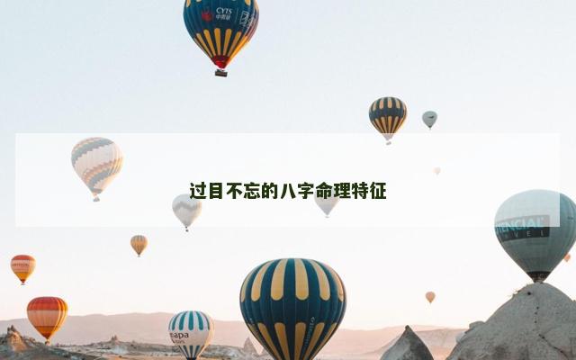 过目不忘的八字命理特征